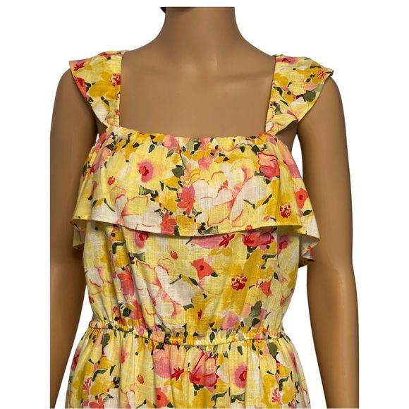 FINAL DROP! Lauren Conrad Yellow Floral Sundress Size XL - Picture 4 of 8